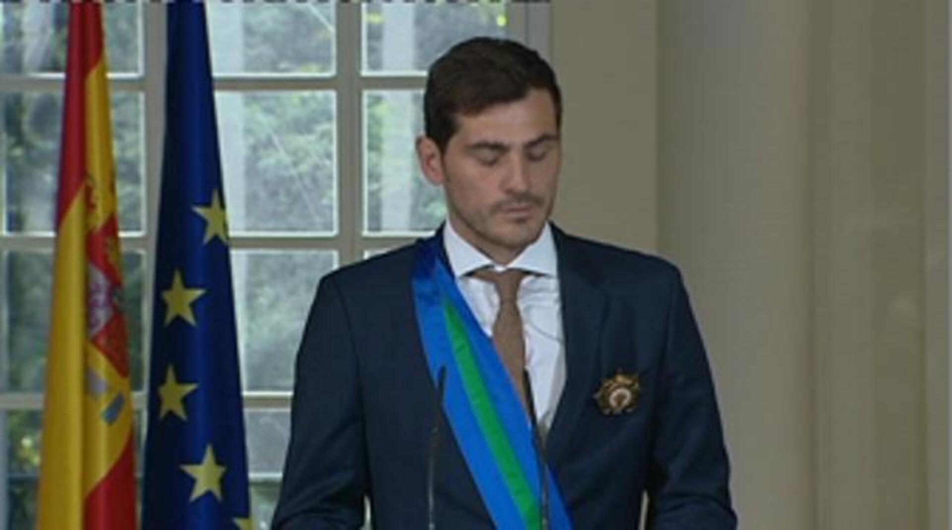 Mariano Rajoy e Iker Casillas, en la entrega de la Gran Cruz