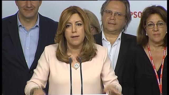 Susana Díaz evita felicitar públicamente a Pedro Sánchez como ganador de las primarias en el PSOE
