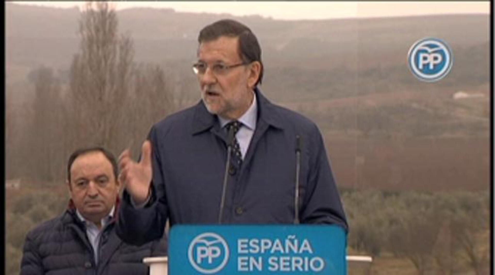 Rajoy, hoy durante su visita a Logroño