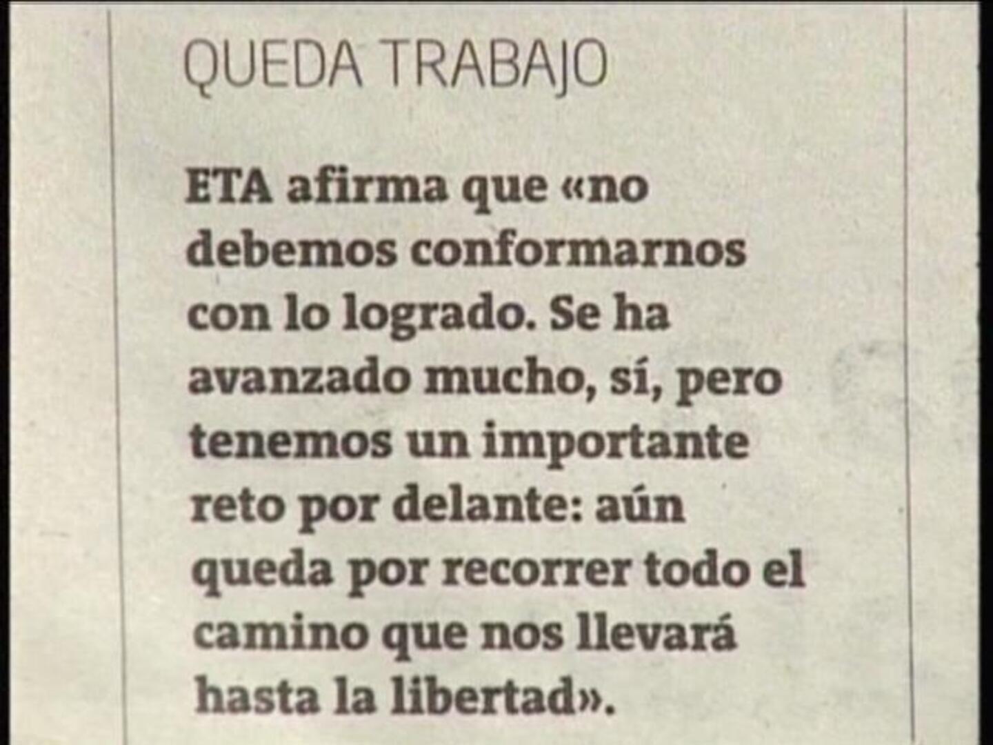 ETA ahonda en la fractura del TS y las dudas del PSOE para estar en las urnas