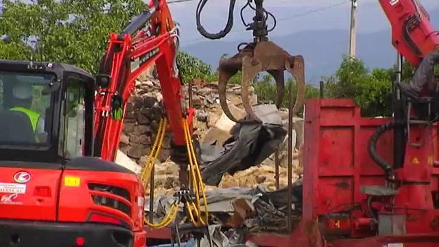 Comienzan las tareas de desescombro en Tui