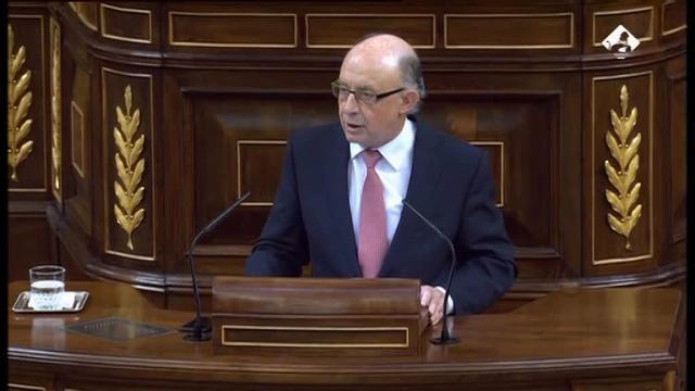 Cristóbal Montoro, ayer, en el debate de los Presupuestos