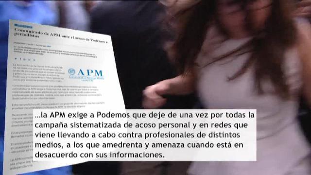 Dirigentes de Podemos, en el Congreso