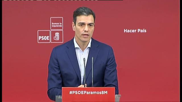 Pedro Sánchez exigirá a Rajoy una cuestión de confianza si no aprueba los Presupuestos Generales