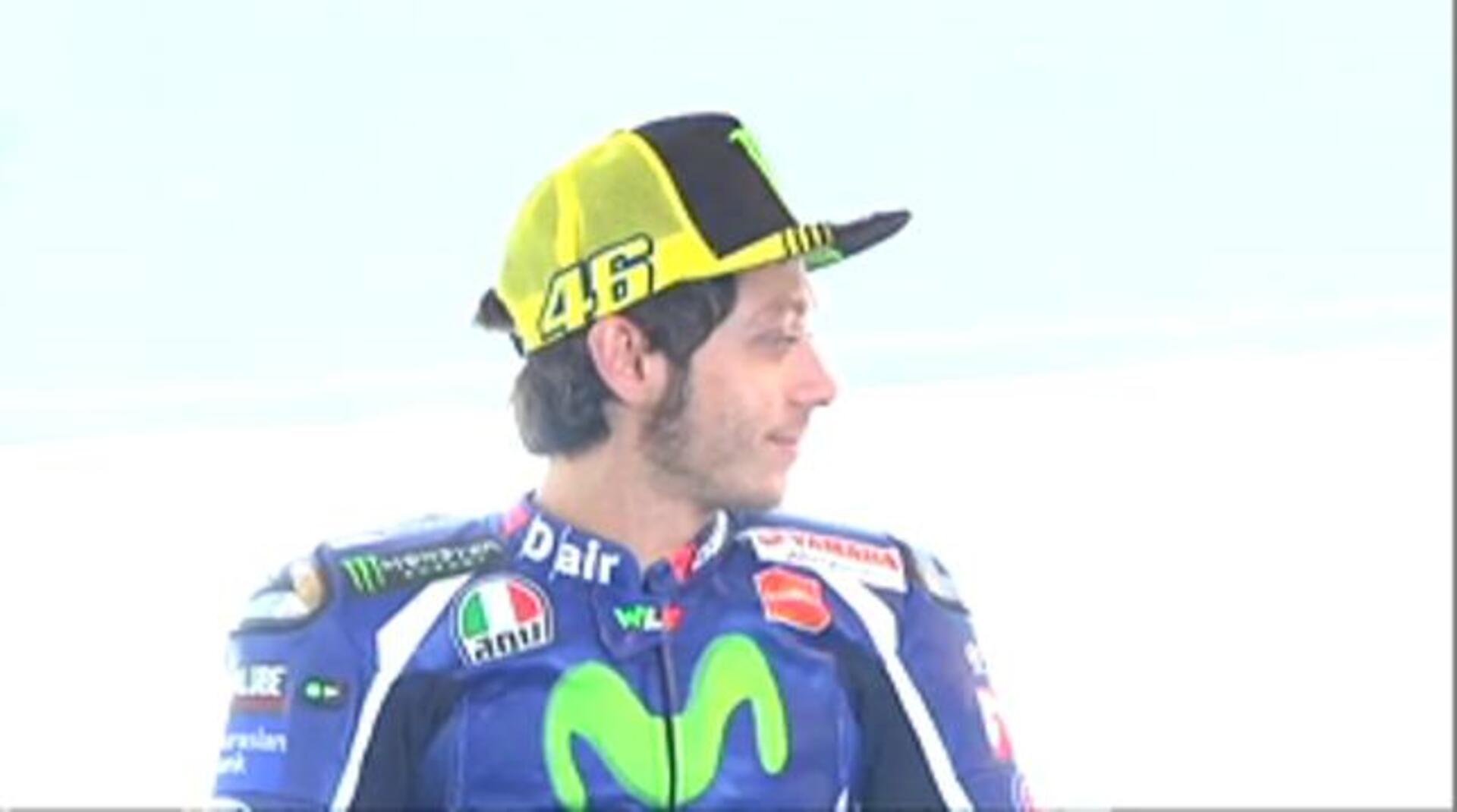 Valrntino Rossi, en la presentación del equipo Movistar Yamaha