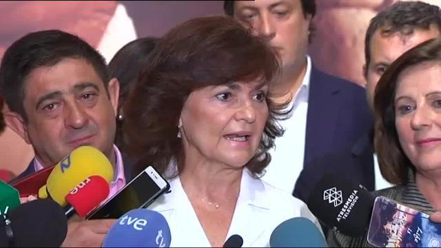 Carmen Calvo: &quot;Con frases no se ataca al Estado&quot;
