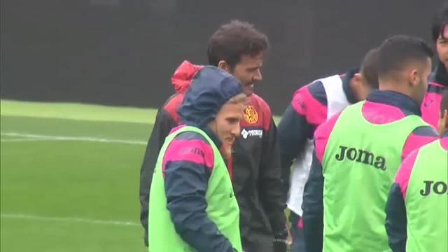 El Getafe se ejercita por última vez antes de su visita de mañana al Bernabéu