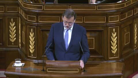 Vídeo: Rajoy, en ese momento de la intervención.