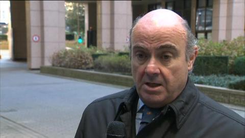 El presidente del Eurogrupo, Jeroen Dijsselbloem, durante la reunión de este lunes