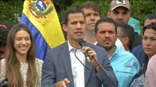 Guaidó agradece su apoyo a los líderes europeos durante un acto en Caracas