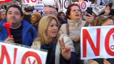 «Spiriman», durante la manifestación en defensa de la Sanidad pública celebrada en Jaén