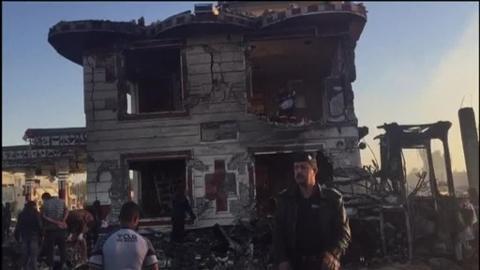 Imagen de la gasolinera tras el atetnado