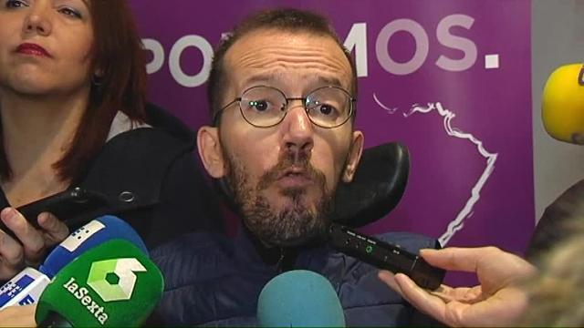 Echenique junto a Iglesias, en una comparecencia reciente