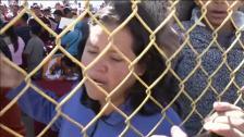 Tensión en un albergue de la caravana de migrantes en México