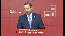 Ábalos, sobre el futuro de Susana Díaz: "Nuestro papel está subordinado al éxito del proyecto político"