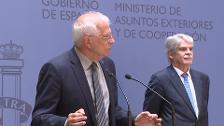 Borrell subraya que el gran problema que afecta a España es el de la integridad territorial