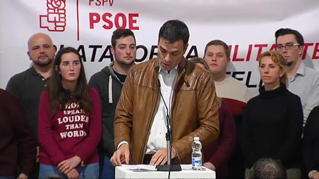Vídeo: Sánchez promete a la militancia que se aliará con la izquierda para «tumbar» al PP