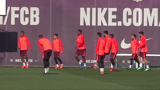 Messi y Busquets se entrenan con normalidad antes de recibir a la Roma