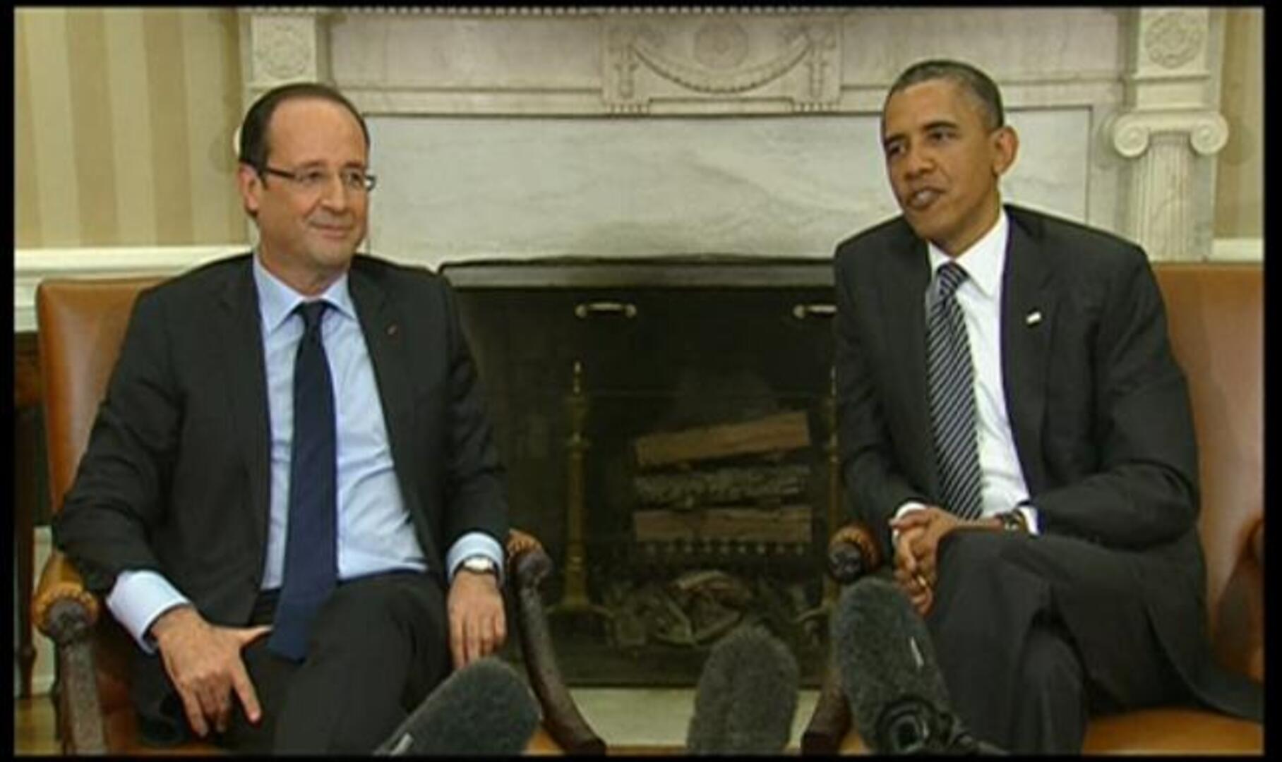 Obama y Hollande abordan el abandono francés de Afganistán
