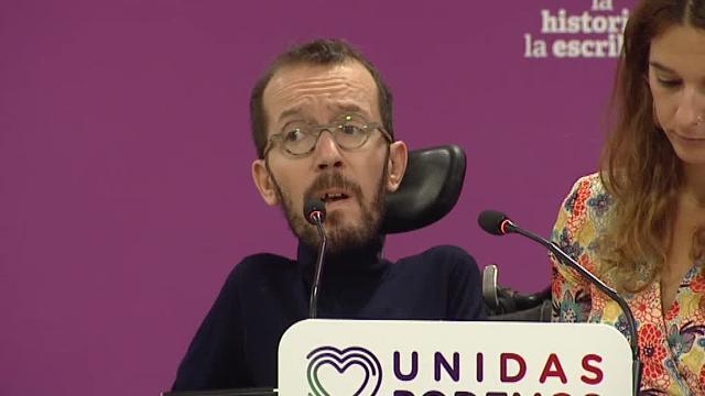 Echenique asegura que aún &quot;quedan a preguntas abiertas&quot; sobre la actuación de Pedro Sánchez en las llamadas &quot;cloacas del Estado&quot;