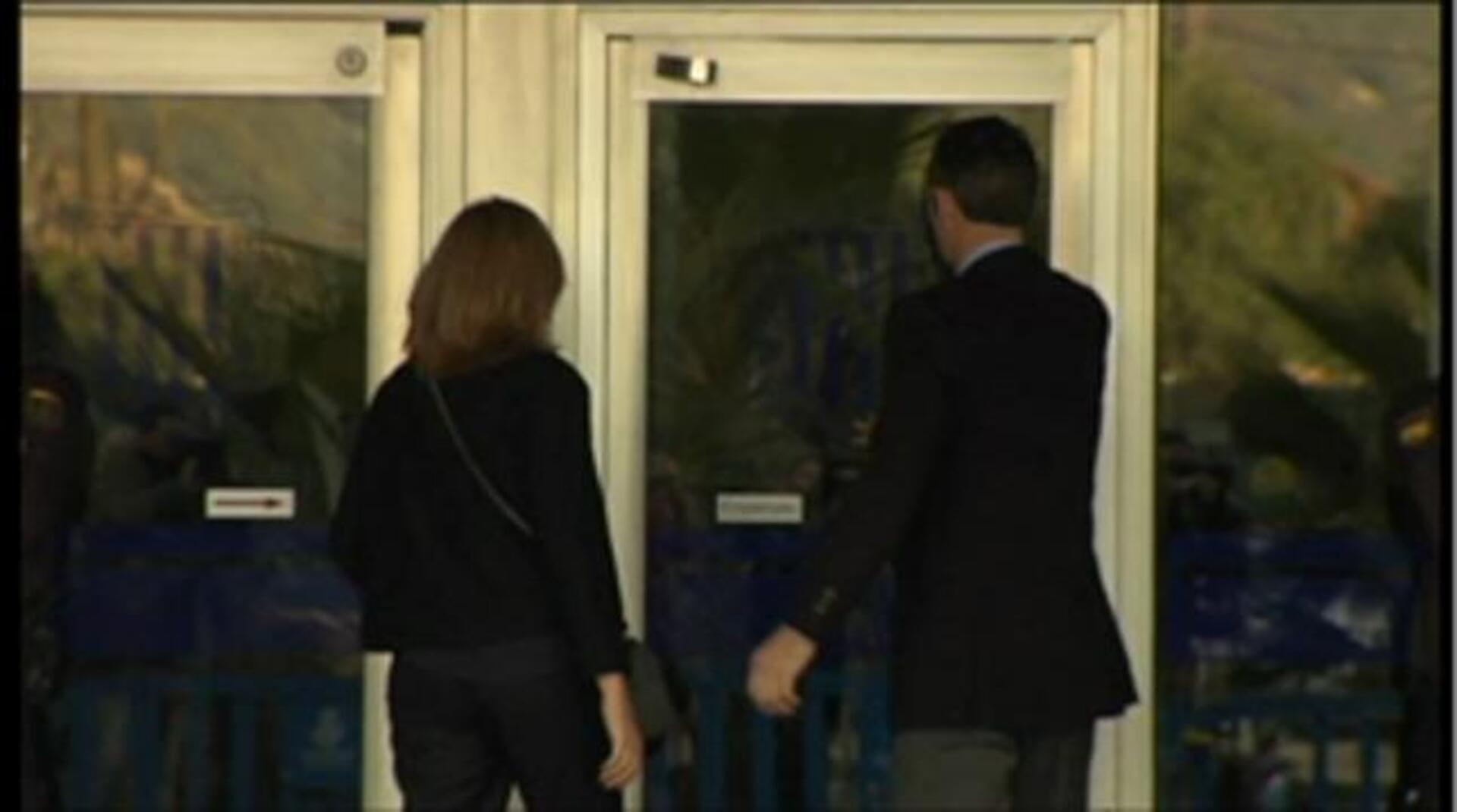 Llegada de la Infanta junto a su marido a los juzgados