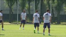 Último entrenamiento de Argentina antes de medirse el sábado ante Francia