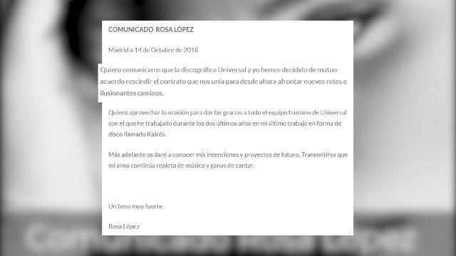 Rosa López cumple 37 años enamorada de la música