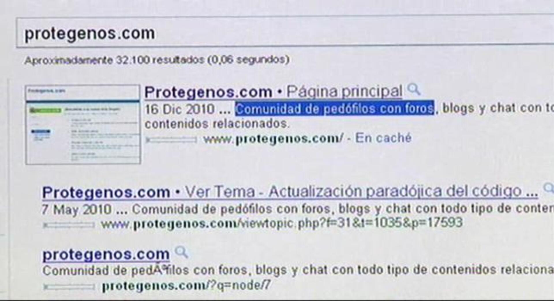La red de pederastas gestionaba una web con contenido en abierto y 400 usuarios