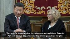 Carmena entrega la llave de Madrid al presidente chino