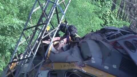 Imagen del convoy siniestrado en Galicia