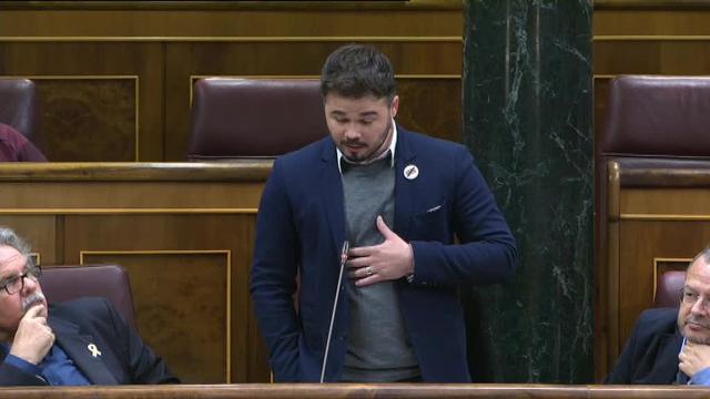 Rufián ofrece ayuda al Gobierno para intentar evitar que los &quot;tres jinetes del apocalipsis&quot; estén a las puertas de Moncloa
