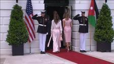 Trump y Melania reciben a los reyes de Jordania