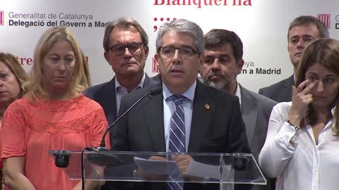 Francesc Homs acudió este lunes a declarar ante el tribunal Supremo arropado por, entre otros, Artur Mas