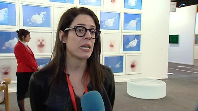 En el centro, «Constructif avec quatre figures», de Torres-García, en el estand de Guillermo de Osma. Es la obra más cara de ARCO. Su precio: 1,8 millones de euros