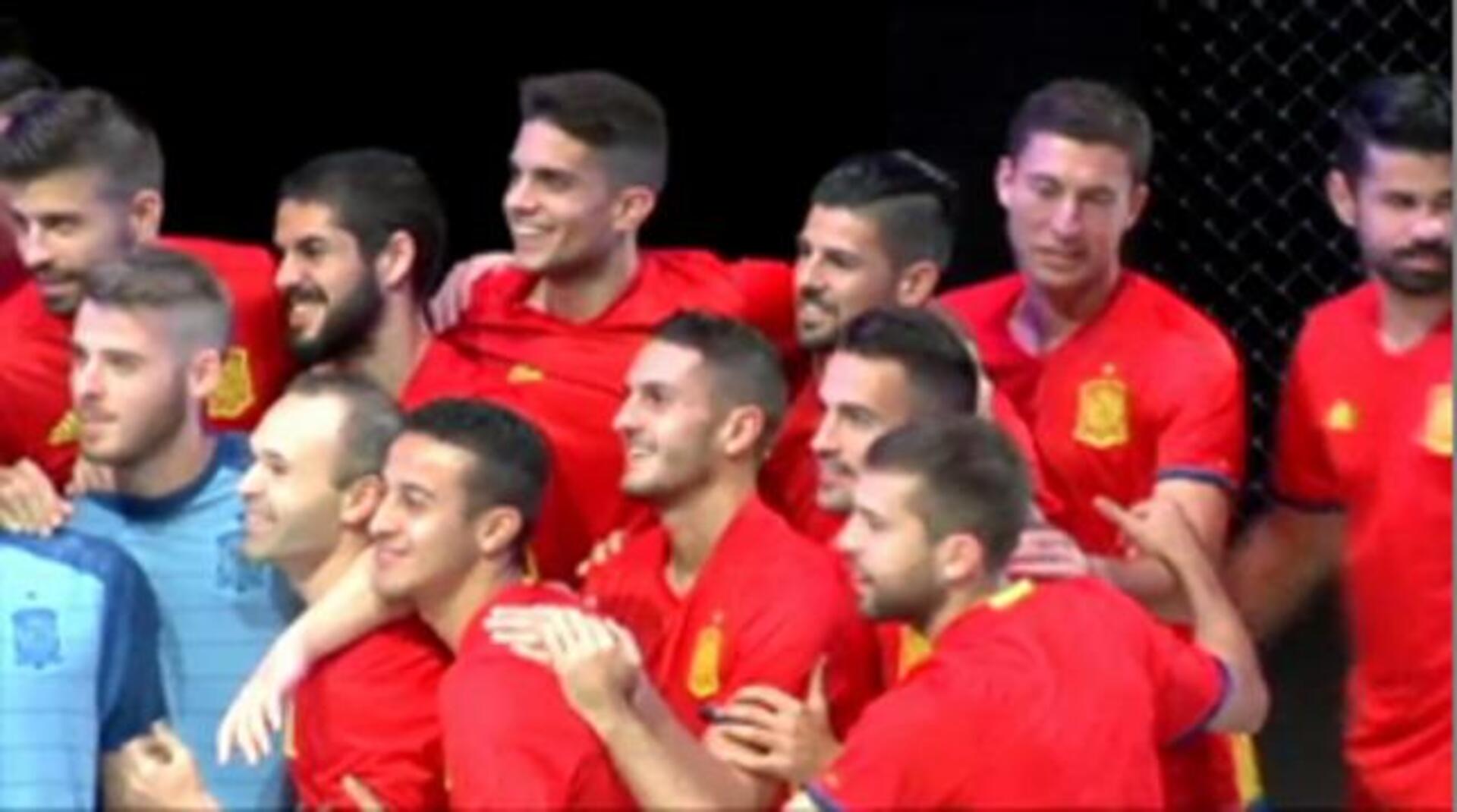 Los jugadores de la selección se hicieron un 'selfie'