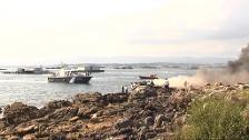 Un incendio en un barco de pasajeros deja cuarenta heridos en Pontevedra