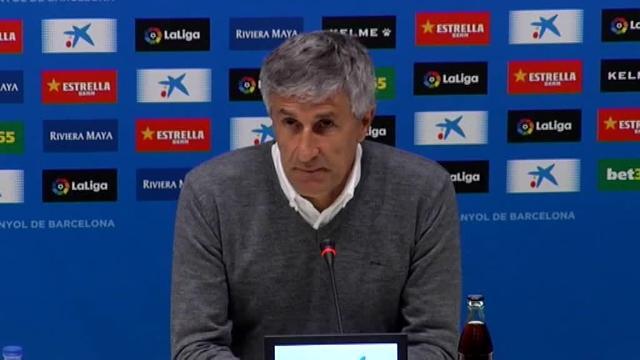 Setién: &quot;Hemos hecho uno de los partidos más completos de la temporada&quot;