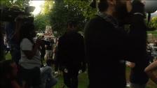 Manifestación antifascista en Charlottesville en contra del racismo