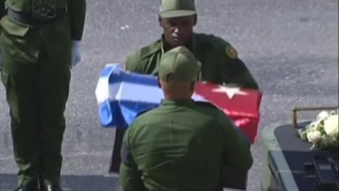 La caravana que transporta las cenizas de Fidel Castro