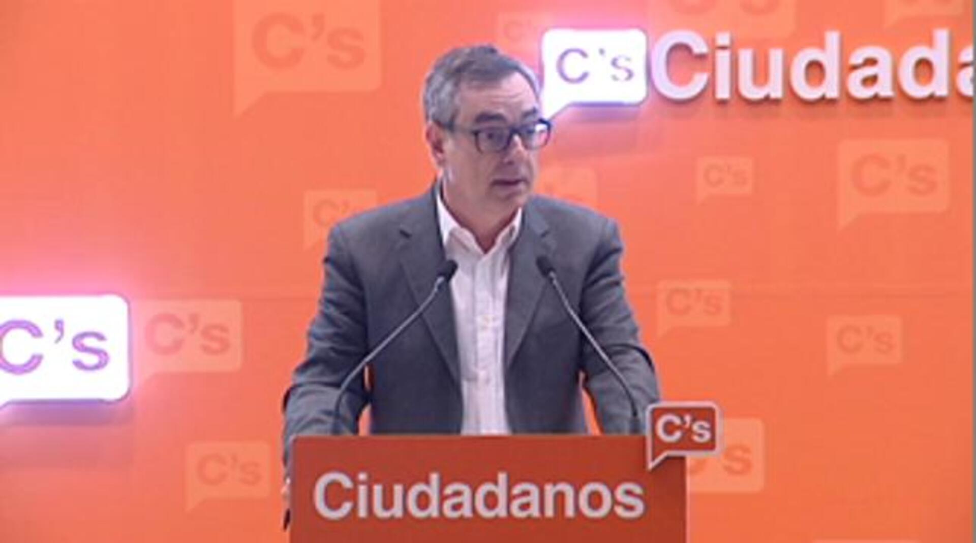 El vicesecretario general de Ciudadanos, José Manuel Villegas, tras la Ejecutiva del partido.