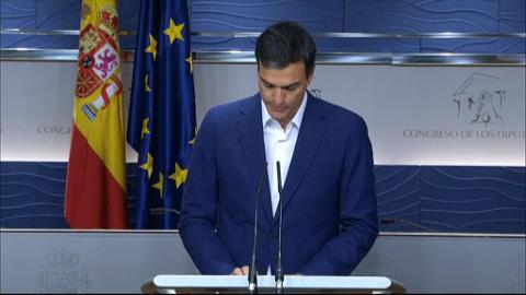 Pedro Sánchez vota «no» a Rajoy en la primera votación de la investidura