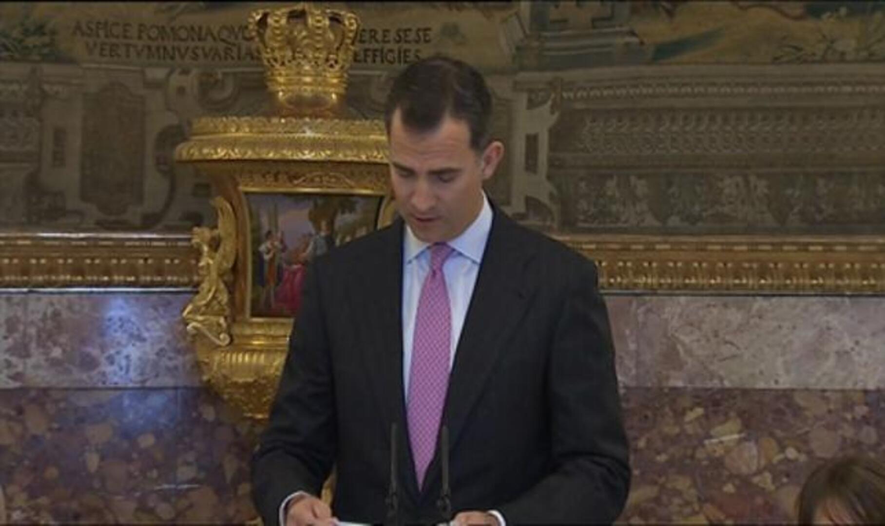 El Príncipe preside el almuerzo del Cervantes en ausencia de los Reyes y del premiado