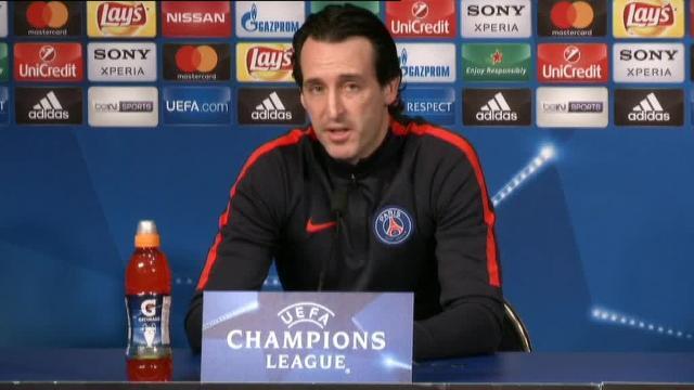 Unai Emery, en la rueda de prensa previa al PSG-Barcelona