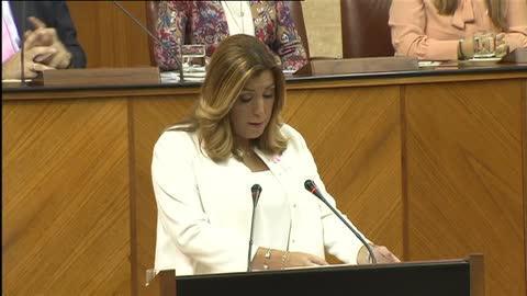 Susana Díaz durante el debate