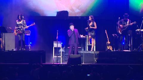 El cantautor Joaquín Sabina, durante su concierto en el WiZink Center