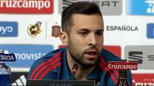 Jordi Alba: «No depende de mí seguir en el Barcelona»