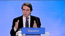 Aznar pide el voto para el PP, al que insta a "integrar"