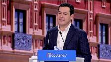 Moreno dice que la «ola de cambio» andaluz llevará «democráticamente» a Casado a la Moncloa