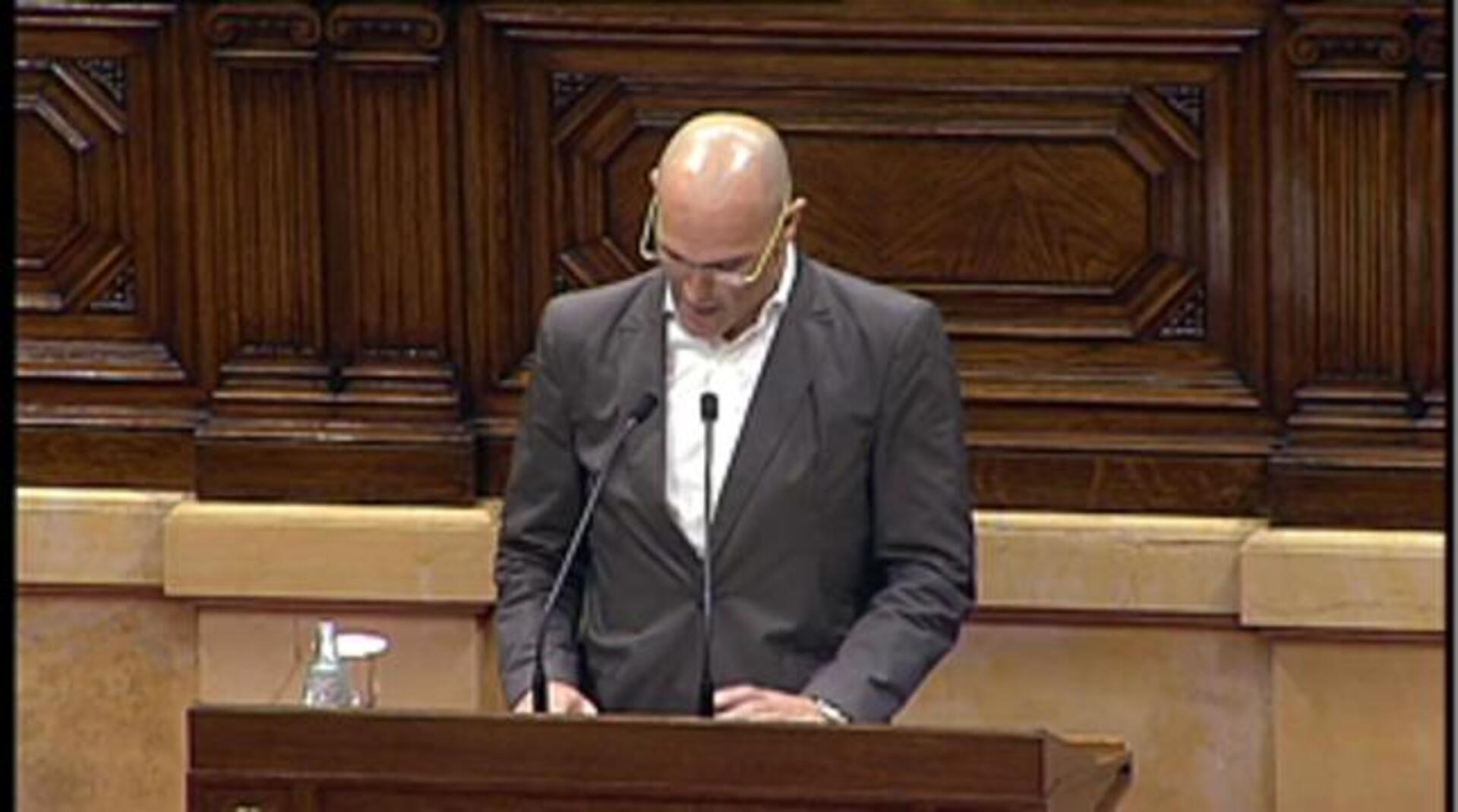 Romeva, en el Parlament