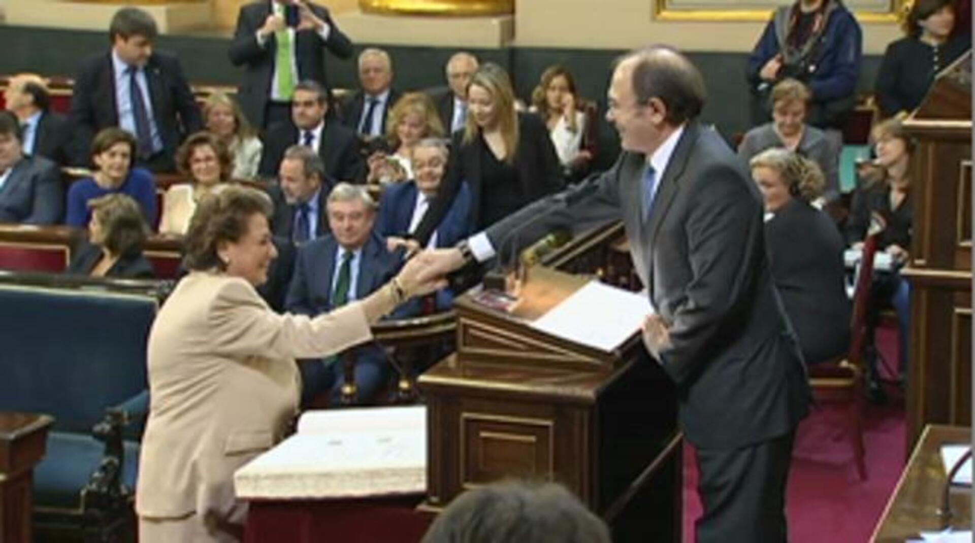 Rita Barberá, en la sede del PP valenciano